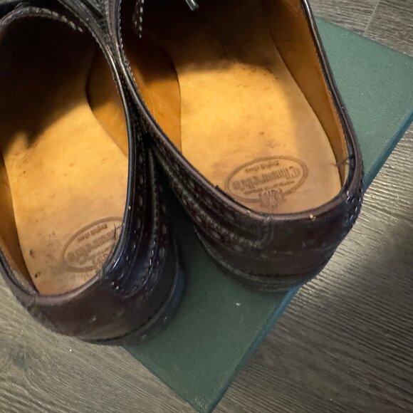 Church’s Polish Binder Burgundy Brogues Size 37 Preowned Leather Dress Shoes - Picture 10 of 16